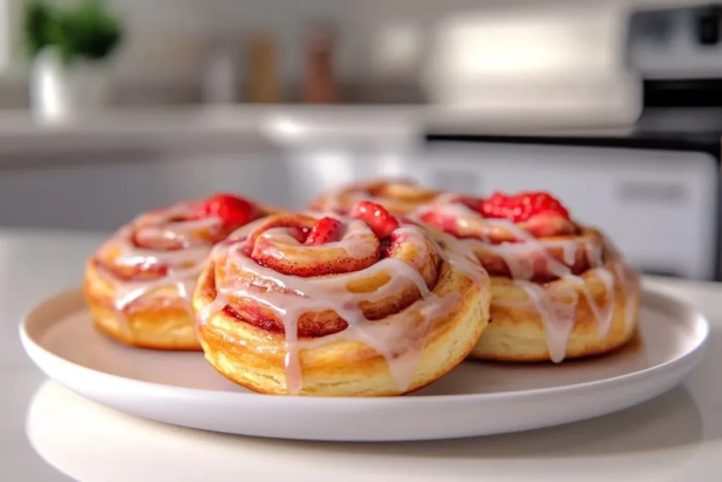 Fluffy Strawberry Rolls Strawberry Cinnamon Rolls