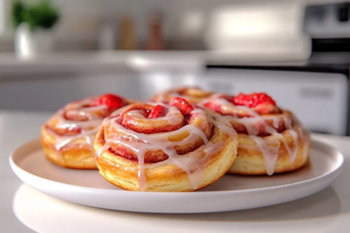 Fluffy Strawberry Rolls Strawberry Cinnamon Rolls